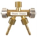 Doppelabzweigventil Argon CO2 Stickstoff - G 1/4" RH...