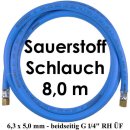 Sauerstoffschlauch 8,0 m HD 6,3 x 5,0 mm 20 bar max. -...