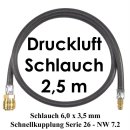 Druckluft Schlauch 6,0 x 3,5 mm mit Schnellkupplung 26 NW...