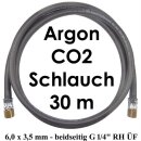 Argon CO2 Schlauch - beidseitig G 1/4" RH ÜM -...