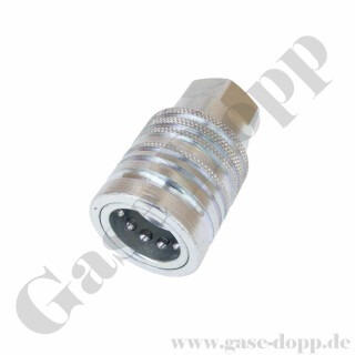 Schnellverschlusskupplung Steckkupplung SVK Muffe - Baugröße BG3 - Anschluss G 1/2" IG - Muffe IDØ 38 mm - 250 bar - Stahl verzinkt