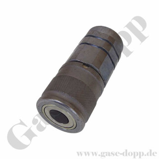 Hydraulikkupplung Steckkupplung Muffe Leckölarm FF Flat Face flachdichtend - Baugröße BG 2 AD Ø 32 mm - Anschluss G 1/2" IG - für Stecker Zapfen ø 19,7 mm - 350 bar - Stahl verzinkt