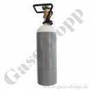 Sauerstoff Flasche - 2 Liter - neu - LEER ungefüllt - TÜV bis 2030 (Stand 2020)