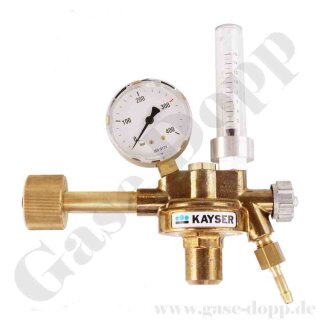 Argon CO2 Druckminderer 300 bar / 2 - 9  l/min mit Flowmeter - KAYSER 12245