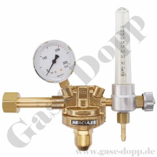 Argon CO2 Druckminderer 200 bar / 0 - 1 l/min mit Flowmeter - HERCULES CK1214