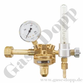 Formiergas Wasserstoff Druckminderer 200 bar 0 - 30 l/min mit Flowmeter - HERCULES CK1703