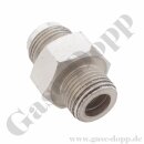 Doppelnippel W21,8x1/14" AG x G 5/8" AG - Adapter Argon CO2 AG / Druckluft AG - 200 bar