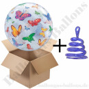 Schmetterling Bubbles - glasklarer Folienballon -...