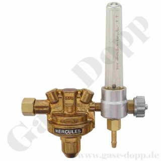 Entnahmestellen Druckminderer Formiergas Wasserstoff mit Flowmeter 0 - 5 l/min - HERCULES CK1711