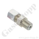 Einschraubverschraubung RVS 6 mm x 1/2" NPT AG - S6 Schneidringverschraubung Rohrverschraubung - 630 bar - Stahl