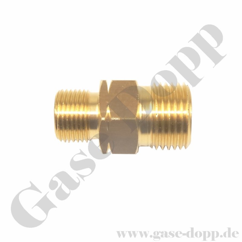 außen G 1/4“ Gold Stecknippel  G 1/4a Messing 