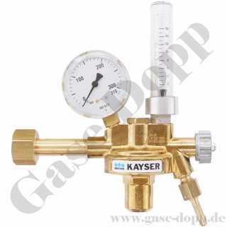 Argon CO2 Druckminderer 200 bar / 2 - 16 l/min mit Flowmeter - KAYSER 14260N