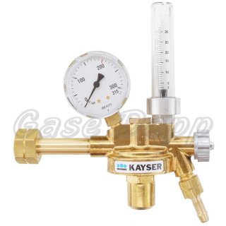 Formiergas Wasserstoff Druckminderer 200 bar 3 - 30 l/min mit Flowmeter - KAYSER 14710