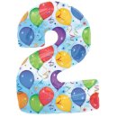 2 - Zahlenballon Bunt
