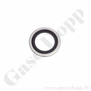 Dichtung - U-Seal Ring 33,89 x 42,8 x 3,2 - passend für Gewinde M33 + G 1" - NBR - Stahl