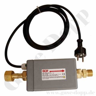 Gasvorwärmgerät GGP250 - Sauerstoff Inertgase bis 300 bar - Eingang W21,8x1/14" IG Ausgang W21,8x1/14" AG - 250 W - GCE 19008004