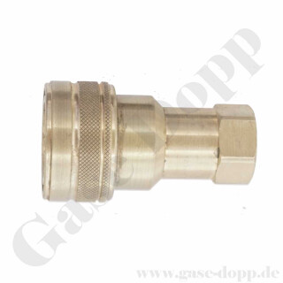 Schnellverschlusskupplung Steckkupplung SVK Muffe - Baugröße BG1 - Anschluss G 1/4" IG - Muffe IDØ 28 mm - 200 bar - Messing