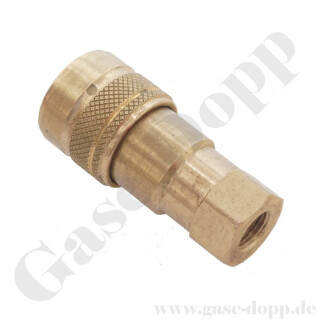 Schnellverschlusskupplung Steckkupplung SVK Muffe - Baugröße BG0 - Anschluss G 1/8" IG - Muffe IDØ 23 mm - 300 bar - Messing