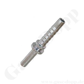 Schlauchverbinder - Rohrstutzen RST 6 mm x 6 mm Schlauchtülle - S6 Schlaucharmatur Pressnippel DN6 - 600 bar Stahl