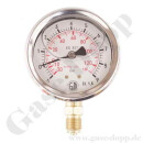 Manometer -1 / 0,6 bar - Ø 63 mm - KL 1.6 -...