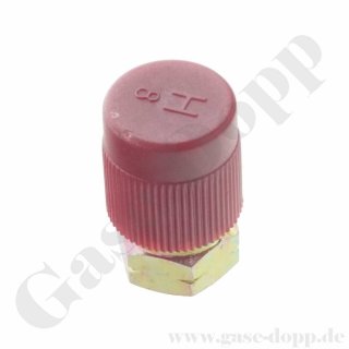 Adapter Hochdruckanschluss Schnellkupplung 1/4 SAE IG - R134A  RETROFIT Adapter mit Ventilkern (Schraderventil) und Eindrücker