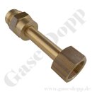 Adapter W30x2 AG x G 3/4" IG ÜM - Sauerstoff Adapter 300 bar auf 200 bar - DIN 477-5 Nr.59 x DIN 477-1 Nr.9 - Messing