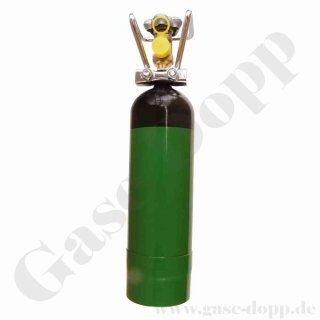 Biergas Flasche - 2 Liter - neu - LEER ungefüllt - TÜV bis 2030 (Stand 2020)