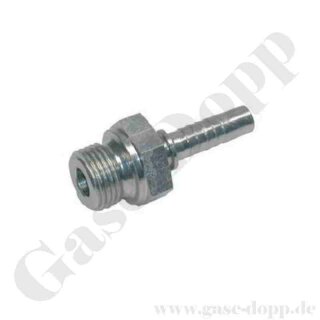 Schlaucharmatur DN6 x G 1/4" AG fld - flachdichtend - Universal Pressnippel für DN6 1/4" Schlauch - Stahl