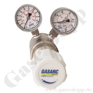 Reinstgasdruckminderer 6.0 200 / 300 bar - bis 50 bar regelbar - 2-stufig - FKM - Edelstahl - GASARC CHEM MASTER SGT621