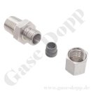 Einschraubverschraubung - RVS 10 mm x 1/4" NPT AG - S10 Schneidringverschraubung Rohrverschraubung - 630 bar - Edelstahl