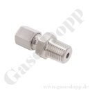 Einschraubverschraubung - RVS 8 mm x 1/4" NPT AG -...