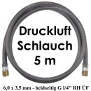 Druckluft Schlauch 5 m - 6,0 x 3,5 mm 20 bar beidseitig G...