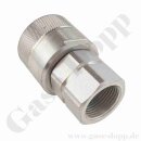 Hydraulik Schraubkupplung SK Stecker BG 6 - Anschluss G 1" IG - BG6 - Stahl verzinkt