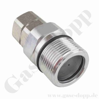 Hydraulik Schraubkupplung SK Muffe BG 6 - Anschluss G 1" IG - BG6 - Stahl verzinkt