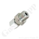 Einschraubverschraubung - RVS 8 mm x G 3/8" AG - L8 Schneidring 8 mm Rohrverschraubung - Dichtkante - 315 bar - Stahl