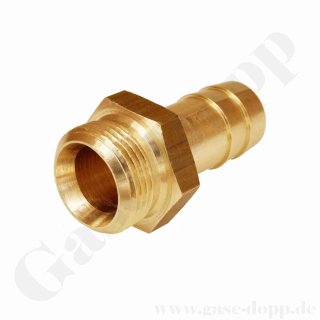 Aussengewinde Schlauchtülle G 3/4" x 19 mm - Länge 60 mm - 45° Innenkonus - konisch dichtend - Messing