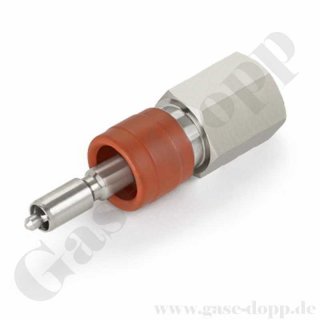 Schnellkupplung QC4 - Stecker DESO (geöffnet - absperrend) - max. 206 bar / 204°C - Anschluss G 1/4 IG - Edelstahl - HAM-LET