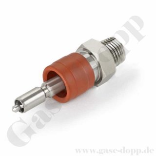Schnellkupplung QC4 - Stecker DESO (geöffnet - absperrend) - max. 206 bar / 204°C - Anschluss G 1/4 AG - Edelstahl - HAM-LET