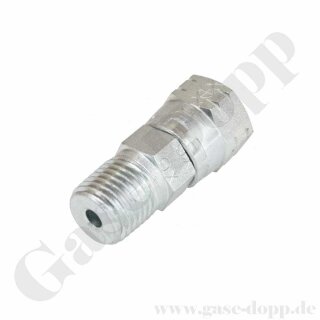 Reduzierung 1/4" NPT AG x 1/4" SAE IG - 350 bar - Stahl verzinkt