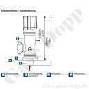 Wandplatte - Labor Entnahmedruckminderer für 1/4" NPT Anschluss Variante - Edelstahl - GASARC RSP00242