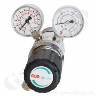 Reinstgasdruckminderer 300 bar - 0,5 bis 6 bar regelbar - 2-stufig - IN / OUT NPT 1/4 IG - 6 Port - Eingang Rechts - Edelstahl 6.0 - GCE Druva CSLH0DJ