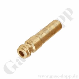 Stecker mit 8 mm Rohrstutzen für Schnellkupplung Propan - Stecknippel STN - einseitig absperrend - Messing - GOK