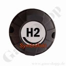 Aufkleber H2 = Wasserstoff für Handrad Beschriftung Ø 21 mm