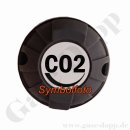 Aufkleber CO2 = Kohlendioxid für Handrad Beschriftung Ø 21 mm