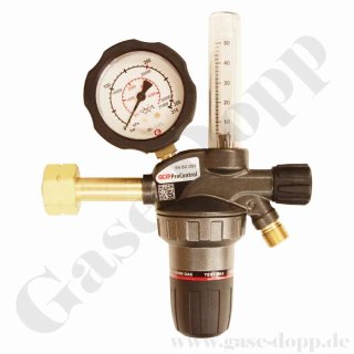 Formiergas Wasserstoff Druckminderer mit Flowmeter 200 bar / 4 - 50 l/min - Eingang W21,8x1/14" LH DIN 477-1 Nr.1 Ausgang G 3/8" LH AG - GCE ProControl PC0780847