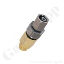 Adapter G 1/4" LH AG x RVS 6 mm vormontiert L6 / M12x1,5 IG - mehrteilig gedichtet - Messing Stahl