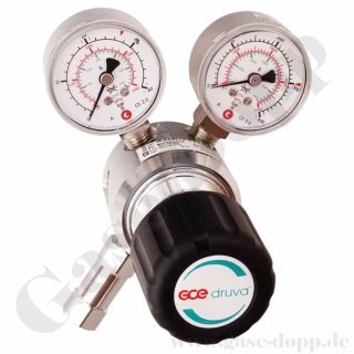 Reinstgasdruckminderer 200 bar - 0,5 bis 28 bar regelbar - 1-stufig - IN / OUT NPT 1/4" IG - 6 Port - Eingang Rechts - Edelstahl 6.0 - GCE DruvaPUR CSLH0SJ