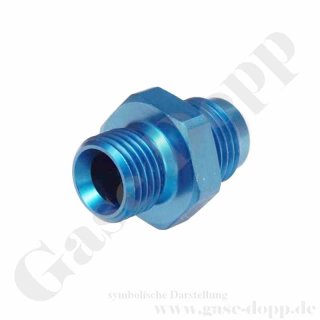 Doppelnippel M10x1 AG x 9/16"-18 UNF AG - Adapter Dash 6AN male - 200 bar - Aluminium 7075-T6 - KRONTEC  919-10x1-06D