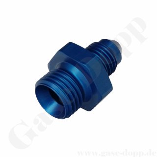 Doppelnippel M14x1,5 AG x 7/16"-20 UNF AG - Adapter Dash 4AN male - 200 bar - Aluminium 7075-T6 - KRONTEC  919-14x1,5-04D