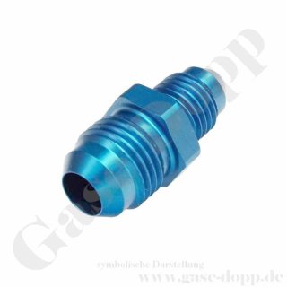 Doppelnippel 3/4"-16 UNF AG x 9/16"-18 UNF AG - Adapter Dash 8AN male x Dash 6AN male - 200 bar - Aluminium 7075-T6 - KRONTEC 919-08D-06D